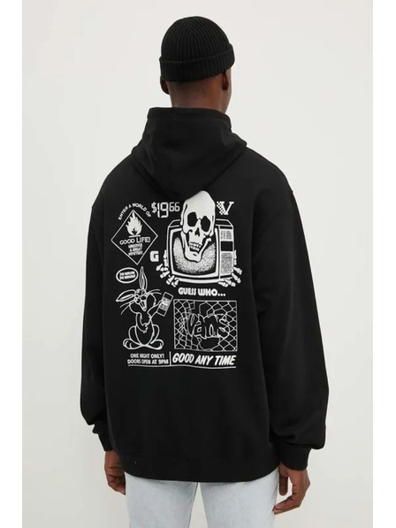 Vans Hanorac negru Vans Crazy Eddy 66 Loose Black pentru bărbați