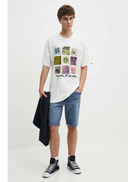 Vans Tricou alb Cluster 66 marshmallow pentru bărbați Vans