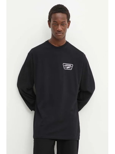 Vans Tricou negru cu mânecă lungă pentru bărbați Vans Full Patch Back