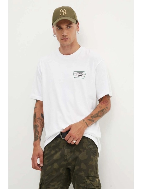 Vans Tricou alb Full Patch Back pentru bărbați Vans