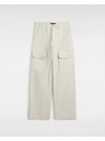 Vans Pantaloni cargo crem-albi pentru femei Vans Arroyo WideLeg Cargo Pants Turtledove