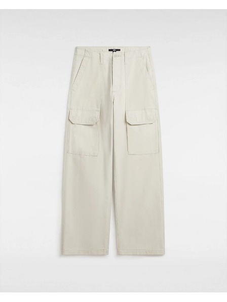 Vans Pantaloni cargo crem-albi pentru femei Vans Arroyo WideLeg Cargo Pants Turtledove