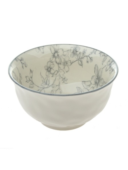Casa de Engel Bol ceramic Ø 11,5 - flori gri, 6/48