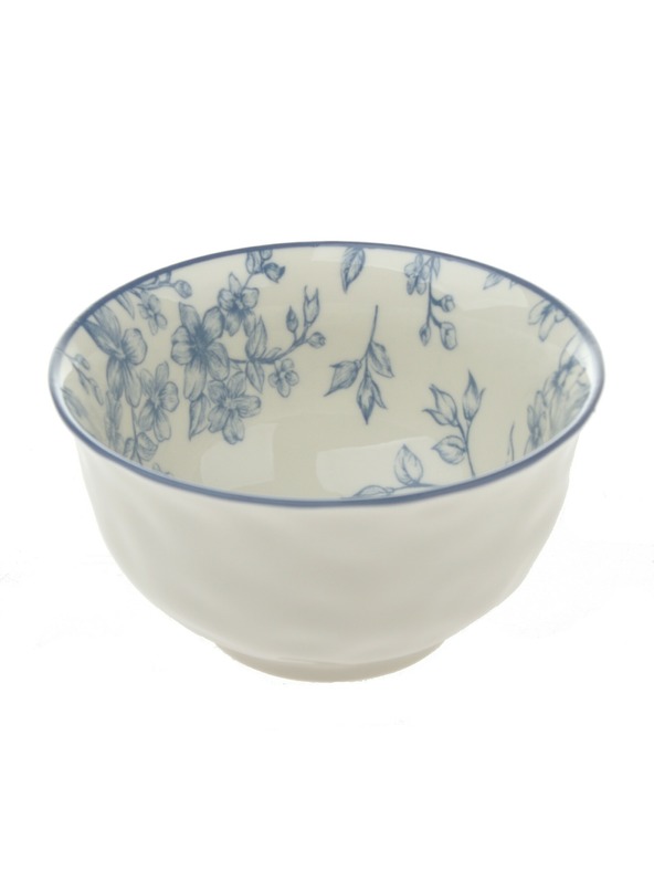 Casa de Engel Bol ceramic Ø 11,5 - flori albastre, 6/48