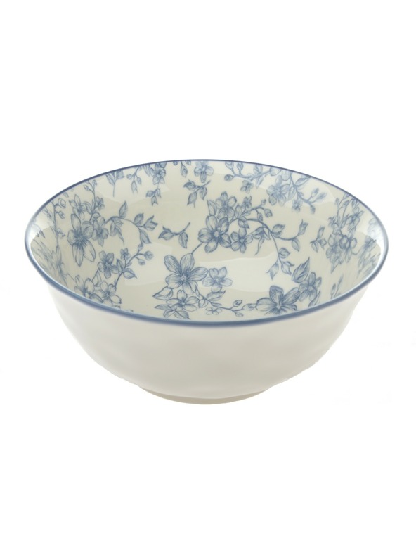 Casa de Engel Bol ceramic Ø 20cm - flori albastre, 4/8