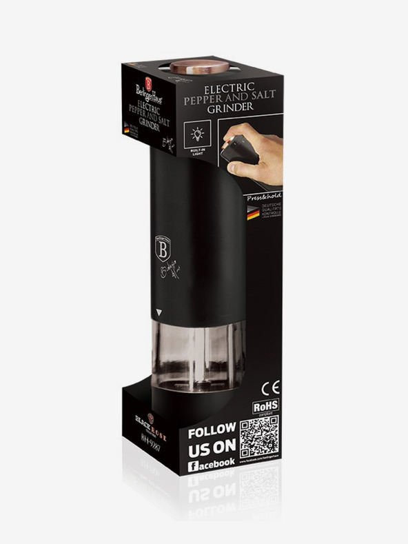 Berlingerhaus Râșniță electrică pentru sare și piper BERLINGERHAUS Black Rose Collection
