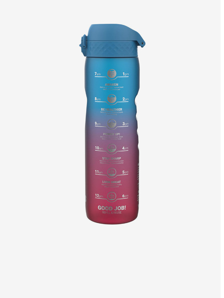 ION8 Sticlă albastru-roz Ion8 Leak Proof Motivator (1000 ml)