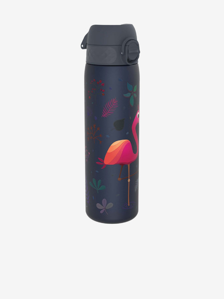 ION8 Sticlă bleumarin cu model Ion8 Leak Proof Flamingo (500 ml)