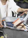 Reisenthel Coș de cumpărături gri cu ramă roz Reisenthel Carrybag