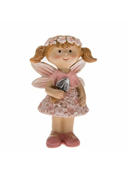 Casa de Engel Zână din polirezină 9cm - flori, 12/144