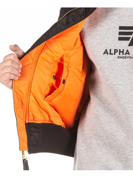 Alpha Industries Geacă bomber neagră pentru bărbați Alpha Industries MA-1 Heritage