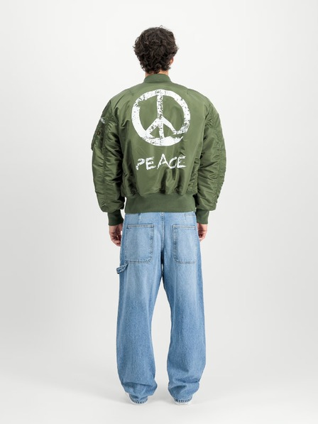 Alpha Industries Geacă bomber verde pentru bărbați Alpha Industries MA-1 Peace