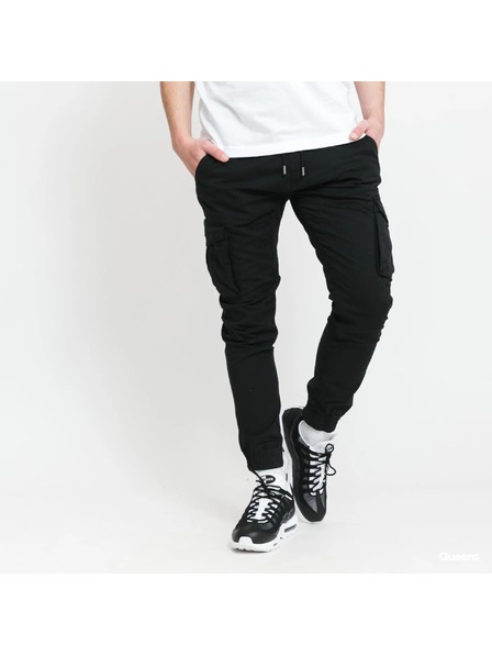 Alpha Industries Pantaloni sport negri pentru bărbați Alpha Industries Cotton Twill Jogger