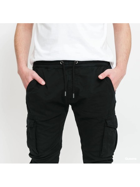 Alpha Industries Pantaloni sport negri pentru bărbați Alpha Industries Cotton Twill Jogger