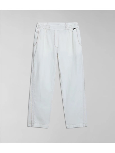 Napapijri Pantaloni albi pentru femei Napapijri M-Aberdeen W N1A White Whisper