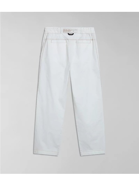 Napapijri Pantaloni albi pentru femei Napapijri M-Aberdeen W N1A White Whisper