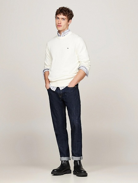 Tommy Hilfiger Pulover alb pentru bărbați Ivory Tommy Hilfiger