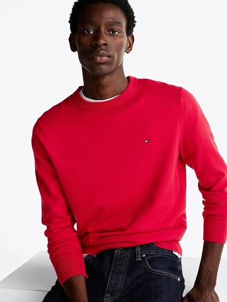 Tommy Hilfiger Pulover roșu pentru bărbați Primary Red Tommy Hilfiger