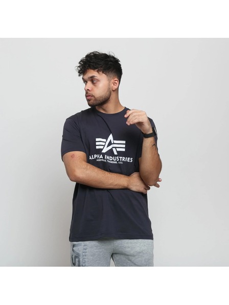Alpha Industries Tricou bleumarin pentru bărbați Alpha Industries Basic T Navy