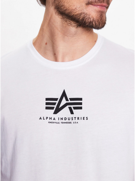 Alpha Industries Tricou alb pentru bărbați Basic T-Shirt Alpha Industries White