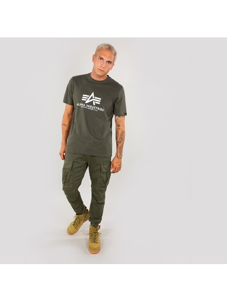 Alpha Industries Tricou verde pentru bărbați Alpha Industries Basic T Dark Olive