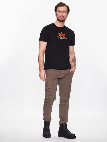 Alpha Industries Tricou negru pentru bărbați Alpha Industries Basic T Rubber Black