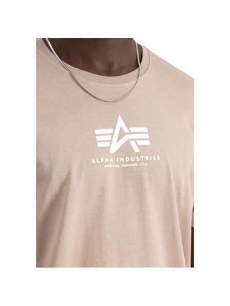 Alpha Industries Tricou bej pentru bărbați Basic T-Shirt Alpha Industries Vintage Sand