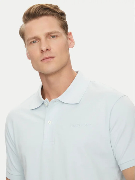 Guess Jeans Tricou polo albastru deschis pentru bărbați Guess jeans kcjv1