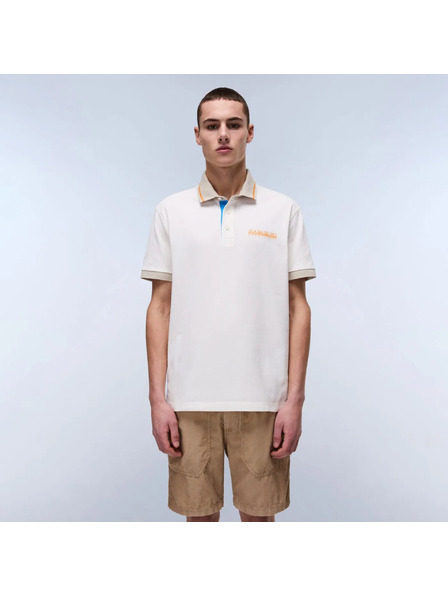 Napapijri Tricou polo alb pentru bărbați Napapijri e-zeri