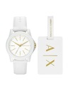 Armani Exchange Set cadou de ceas pentru femei Armani Exchange Lady Banks și curea pentru bagaj AX7126