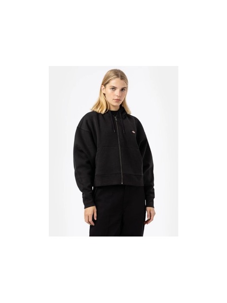 Dickies Hanorac negru cu fermoar pentru femei Dickies Oakport zip Hoodie