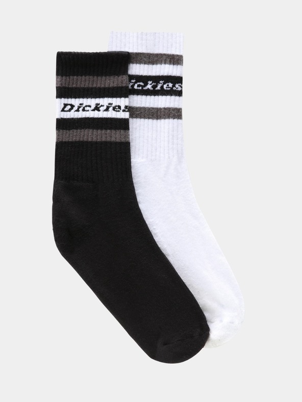 Dickies Șosete unisex alb-negre Dickies Genola Black 2-Pack