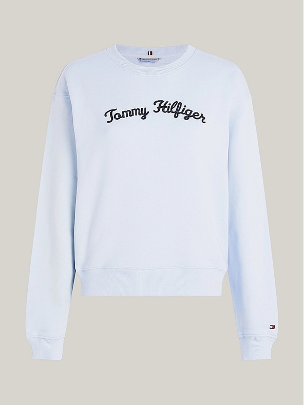 Tommy Hilfiger Pulover vintage albastru deschis pentru femei Tommy Hilfiger