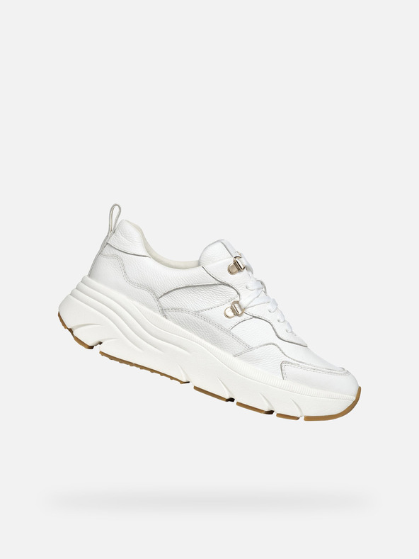 Geox Pantofi sport albi pentru femei Geox Iamantha