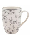 Casa de Engel Cană ceramică 300ml - flori gri, 6/36
