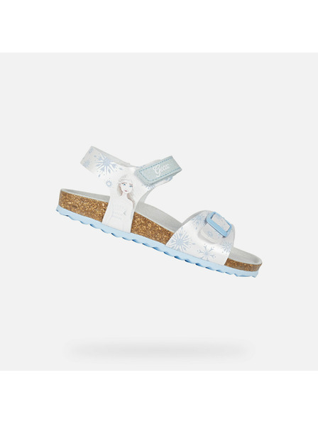 Geox Sandale albe pentru fete Geox Adriel