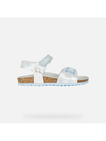 Geox Sandale albe pentru fete Geox Adriel