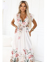 numoco Rochie maxi din satin cu decolteu adânc și model ombré floral