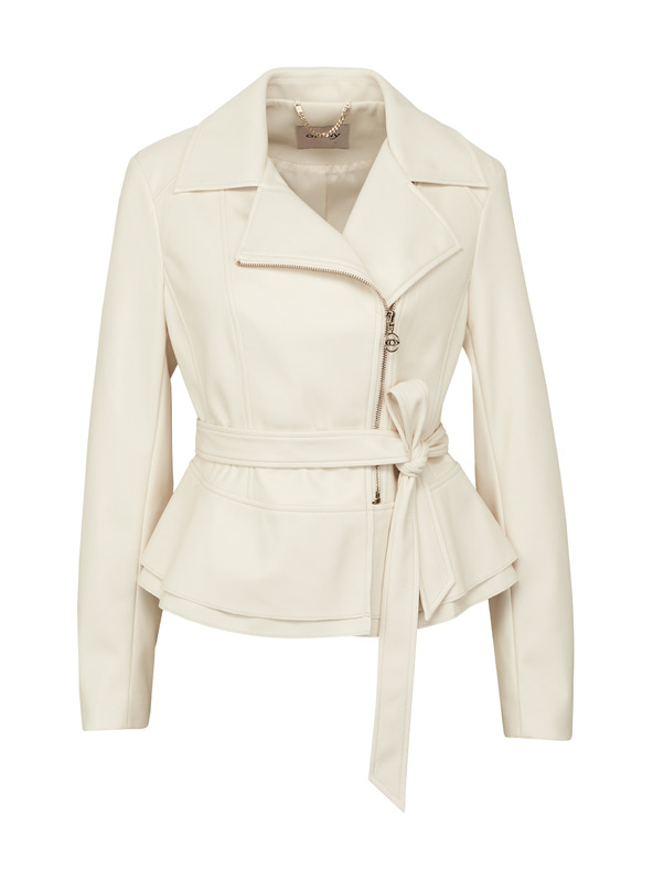 Orsay Jachetă din piele ecologică cremă pentru femei ORSAY