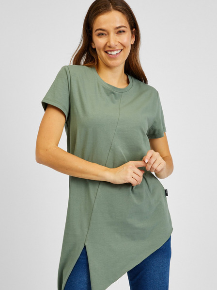 Sam 73 Tricou asimetric verde pentru femei SAM73 Lacerta