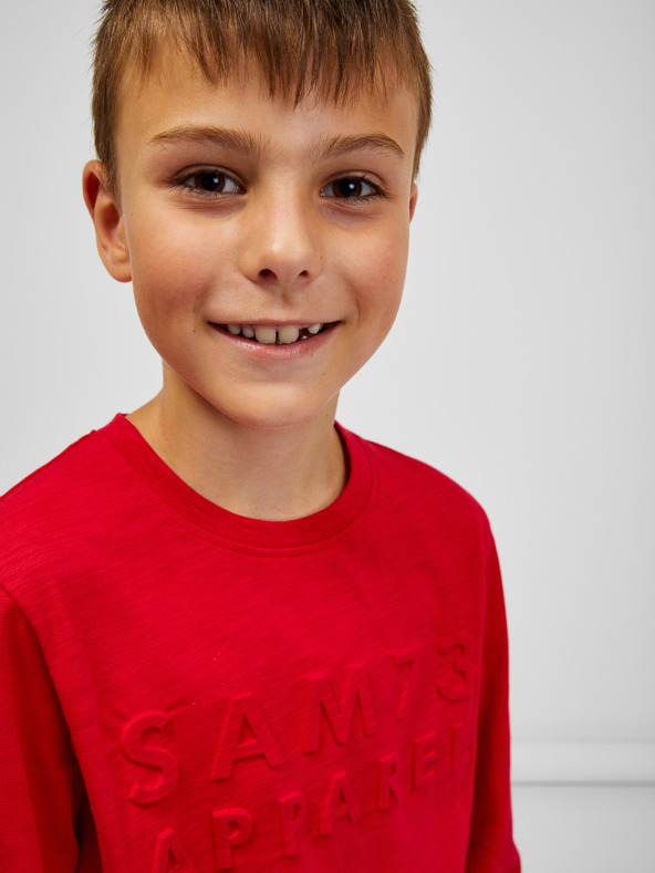 Sam 73 Tricou roșu cu mânecă lungă pentru băieți SAM 73 Celdor