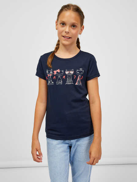 Sam 73 Tricou albastru închis pentru fete SAM 73 Axill