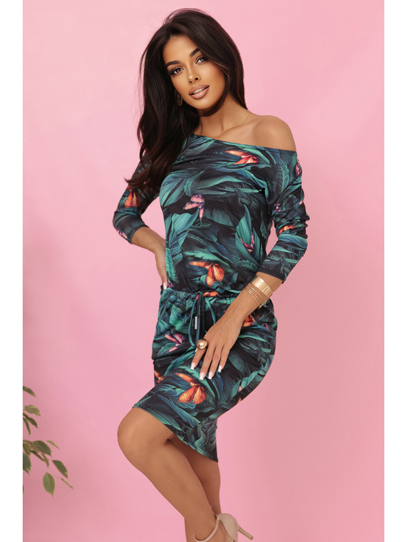 numoco Rochie sport cu buzunare și legătură