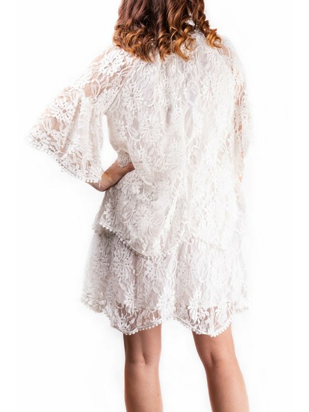 SIMPO Lace Up Rochie