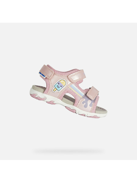 Geox Sandale roz pentru fete Geox Flaffee