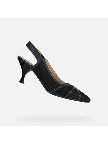 Geox Pantofi cu toc negri pentru femei Geox Elisangel Mid