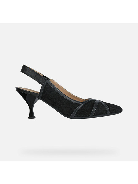 Geox Pantofi cu toc negri pentru femei Geox Elisangel Mid