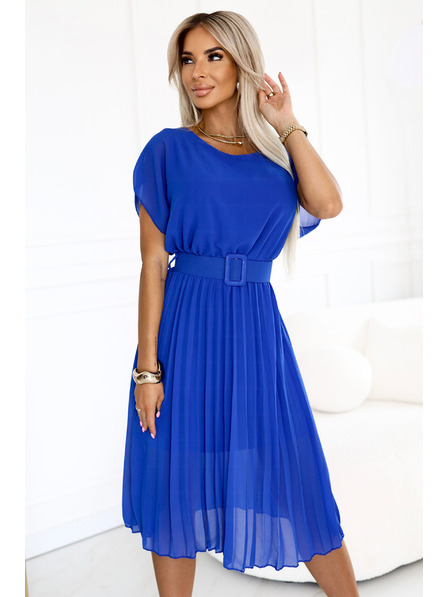 numoco Rochie midi șifon plisată MIA cu centură lată