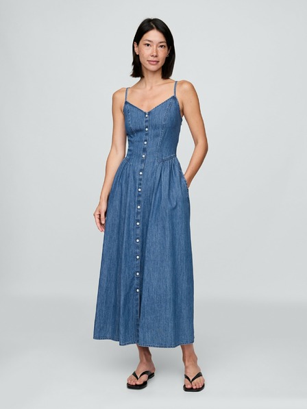 GAP Rochie maxi din denim cu buzunare GAP