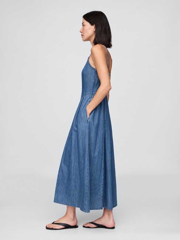 GAP Rochie maxi din denim cu buzunare GAP